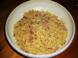 Linguine a la carbonara