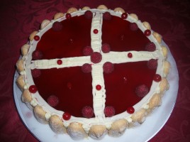 Entremet vanille framboises